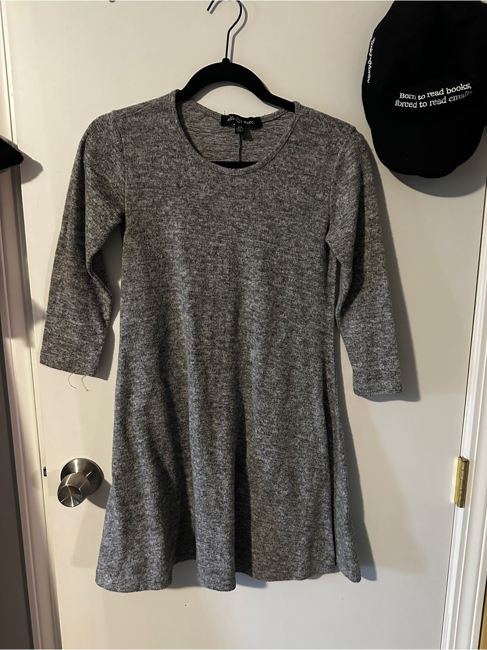 Grey Knit Swing Dress